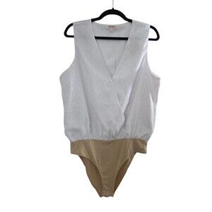 Prospect The Label Women's Bodysuit Doze Large White Tank Top